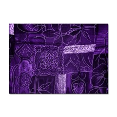 Pretty Purple Patchwork A4 Sticker 10 Pack