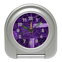 Pretty Purple Patchwork Desk Alarm Clock by FunWithFibro