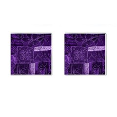 Pretty Purple Patchwork Cufflinks (square)