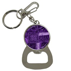 Pretty Purple Patchwork Bottle Opener Key Chain by FunWithFibro