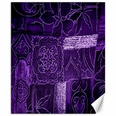 Pretty Purple Patchwork Canvas 8  X 10  (unframed) by FunWithFibro