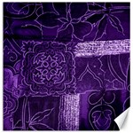 Pretty Purple Patchwork Canvas 12  x 12  (Unframed) 11.4 x11.56  Canvas - 1