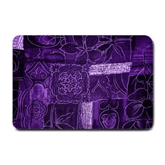 Pretty Purple Patchwork Small Door Mat by FunWithFibro