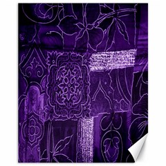 Pretty Purple Patchwork Canvas 11  X 14  (unframed) by FunWithFibro