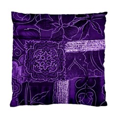 Pretty Purple Patchwork Cushion Case (single Sided)  by FunWithFibro