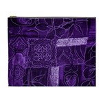 Pretty Purple Patchwork Cosmetic Bag (XL) Front