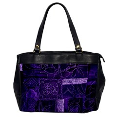 Pretty Purple Patchwork Oversize Office Handbag (one Side) by FunWithFibro