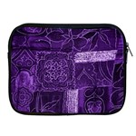 Pretty Purple Patchwork Apple iPad Zippered Sleeve Front