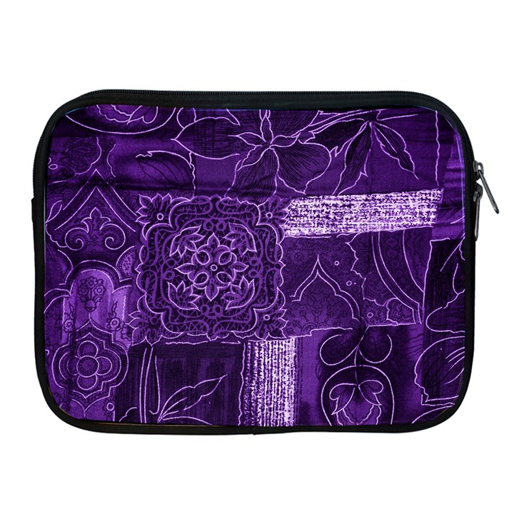 Pretty Purple Patchwork Apple iPad Zippered Sleeve