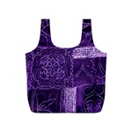 Pretty Purple Patchwork Reusable Bag (S) Back