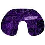 Pretty Purple Patchwork Travel Neck Pillow Front