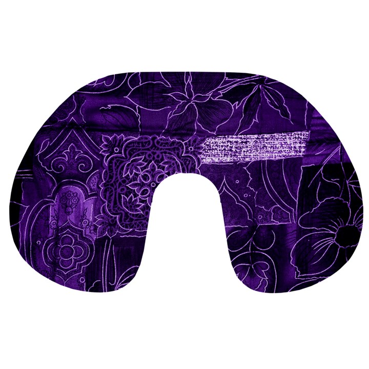 Pretty Purple Patchwork Travel Neck Pillow