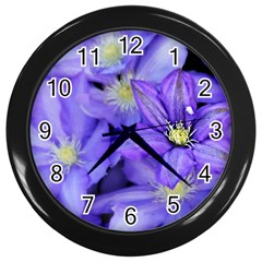 Purple Wildflowers For Fms Wall Clock (black)