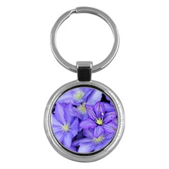 Purple Wildflowers For Fms Key Chain (round) by FunWithFibro