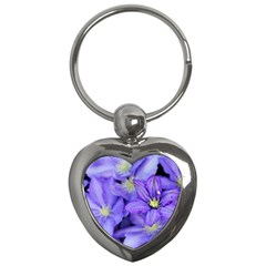 Purple Wildflowers For Fms Key Chain (heart) by FunWithFibro