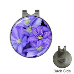 Purple Wildflowers For Fms Hat Clip With Golf Ball Marker