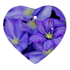 Purple Wildflowers For Fms Heart Ornament (two Sides) by FunWithFibro