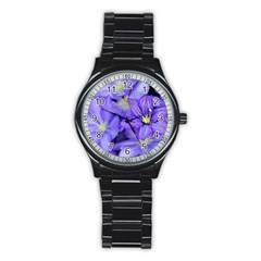 Purple Wildflowers For Fms Sport Metal Watch (black) by FunWithFibro