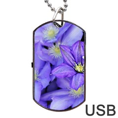 Purple Wildflowers For Fms Dog Tag Usb Flash (two Sides) by FunWithFibro