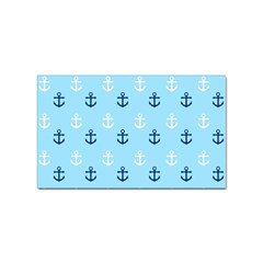 Anchors In Blue And White Sticker (rectangle)