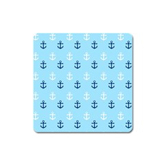 Anchors In Blue And White Magnet (square) by StuffOrSomething