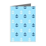 Anchors In Blue And White Mini Greeting Card (8 Pack) Right