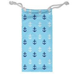 Anchors In Blue And White Jewelry Bag