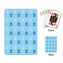 Anchors In Blue And White Playing Cards Single Design