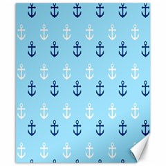 Anchors In Blue And White Canvas 8  X 10  (unframed)