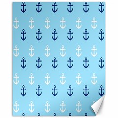 Anchors In Blue And White Canvas 16  X 20  (unframed)