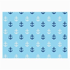 Anchors In Blue And White Glasses Cloth (large) by StuffOrSomething