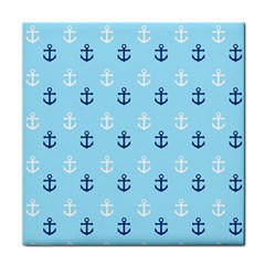 Anchors In Blue And White Face Towel