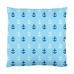 Anchors In Blue And White Cushion Case (Two Sided)  Front