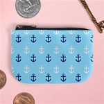 Anchors In Blue And White Coin Change Purse Front