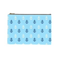 Anchors In Blue And White Cosmetic Bag (large)