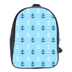 Anchors In Blue And White School Bag (large)