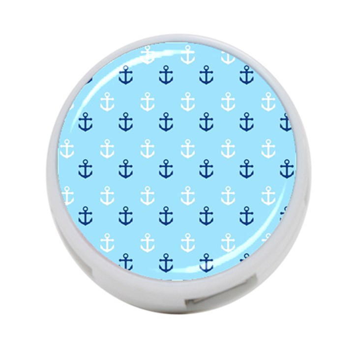 Anchors In Blue And White 4-Port USB Hub (One Side)