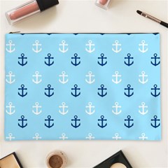 Anchors In Blue And White Cosmetic Bag (xxl)