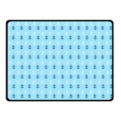 Anchors In Blue And White Fleece Blanket (small) by StuffOrSomething