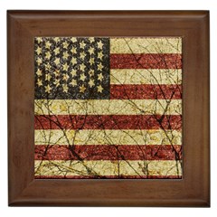 Vinatge American Roots Framed Ceramic Tile by dflcprints