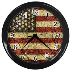 Vinatge American Roots Wall Clock (black)