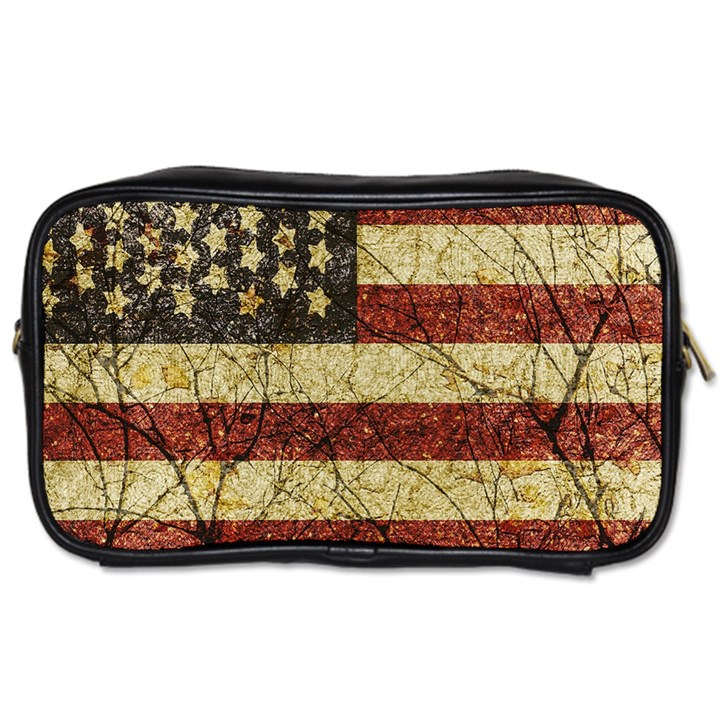 Vinatge American Roots Travel Toiletry Bag (Two Sides)