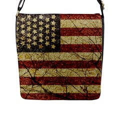 Vinatge American Roots Flap Closure Messenger Bag (large) by dflcprints