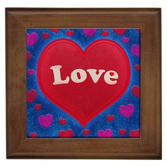 Love Theme Concept  Illustration Motif  Framed Ceramic Tile