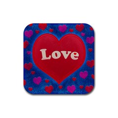 Love Theme Concept  Illustration Motif  Drink Coaster (square) by dflcprints