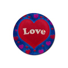 Love Theme Concept  Illustration Motif  Drink Coaster (round)