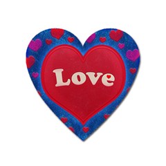 Love Theme Concept  Illustration Motif  Magnet (heart) by dflcprints