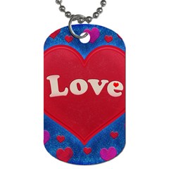 Love Theme Concept  Illustration Motif  Dog Tag (two-sided) 