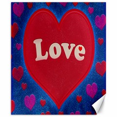 Love Theme Concept  Illustration Motif  Canvas 8  X 10  (unframed)