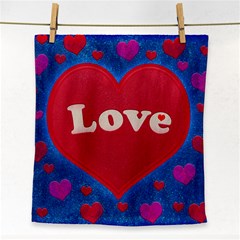 Love Theme Concept  Illustration Motif  Face Towel